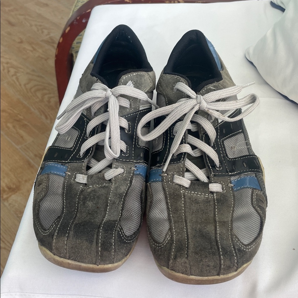 Men's Gray and Blue Casual Sneakers by SKETCHERS